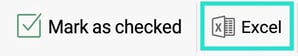 Image shows the Excel button above the overview for Employers certificate on individual level.