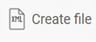 The image shows the 'Create file' button.
