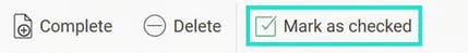 The image shows the 'Mark as checked' button.