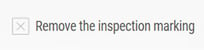 The image shows the 'Remove the inspection marking' button.