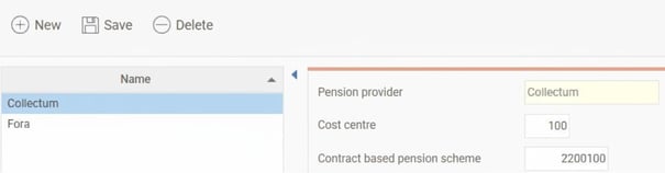 Image shows the settings for Collectum.