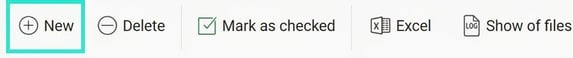 The New button is highlighted.