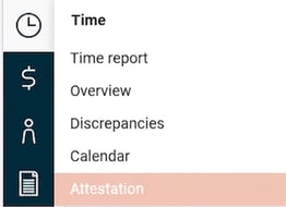 Side menu - Clock - Approval.