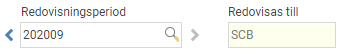 Bilden visar fälten för redovisningsperiod och fältet där man se tför vilken statistik uppgifterna ska skickas till.