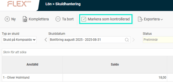 Biden visar knappen för "Markera som kontrollerad".