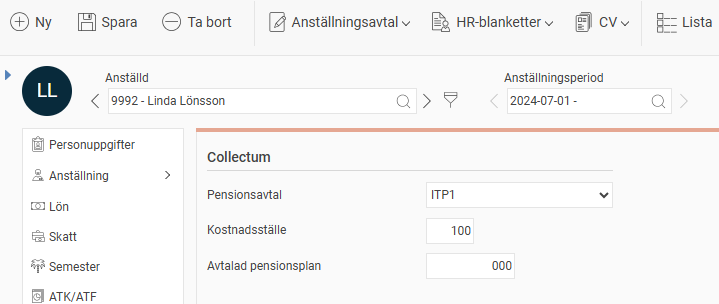 ⚙️Hur gör man inställningar för rapportering till Collectum i HRM Payroll?